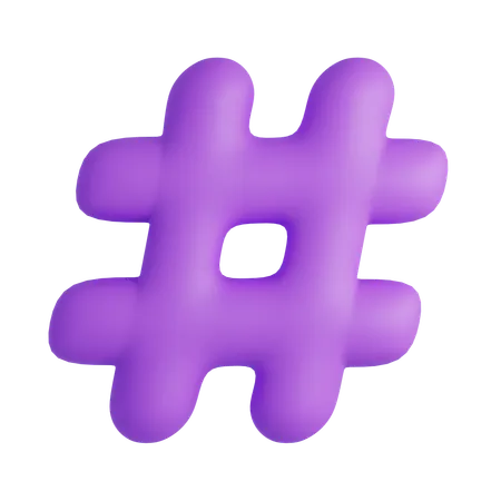 Hashtag  3D Icon