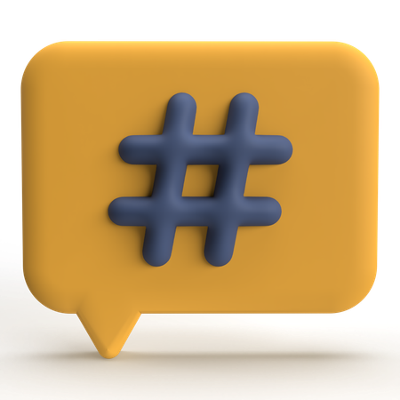 Hashtag  3D Icon