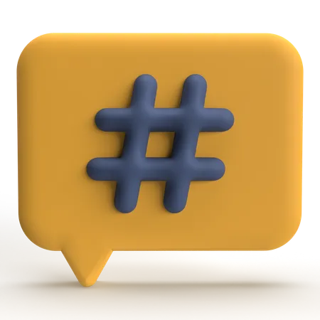 Hashtag  3D Icon