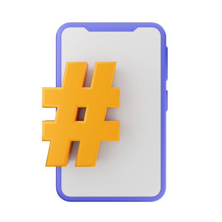 Hashtag  3D Icon