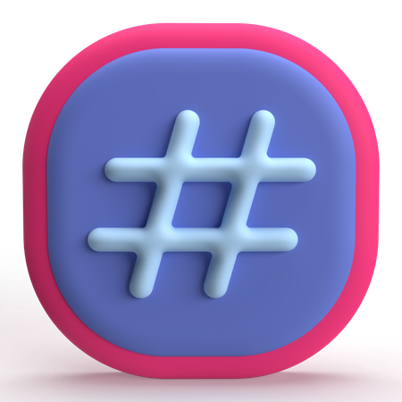 Hashtag  3D Icon