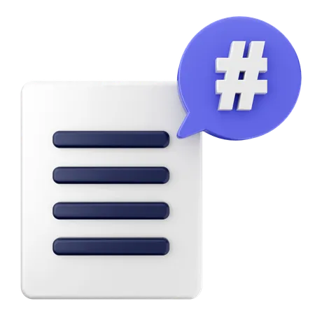 Hashtag  3D Icon