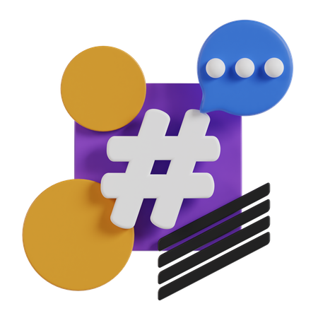 Hashtag  3D Icon