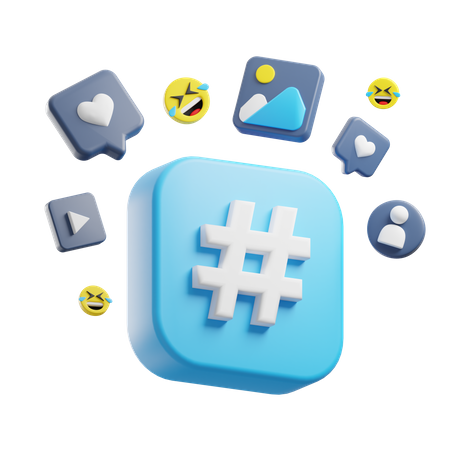 Hashtag  3D Icon