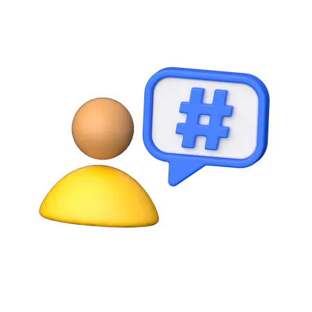 Hashtag  3D Icon