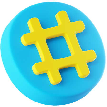 Hashtag  3D Icon