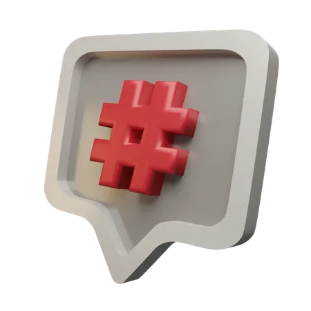 Hashtag  3D Icon