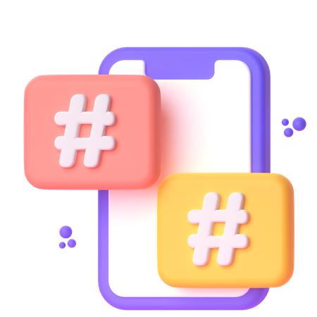 Hashtag  3D Icon