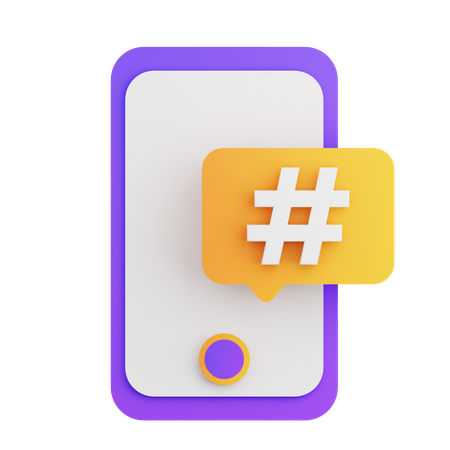 Hashtag  3D Icon