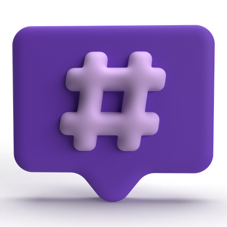 Hashtag  3D Icon