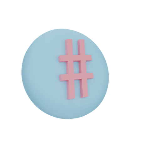 Hashtag  3D Icon