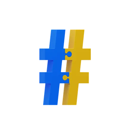 Hashtag  3D Icon