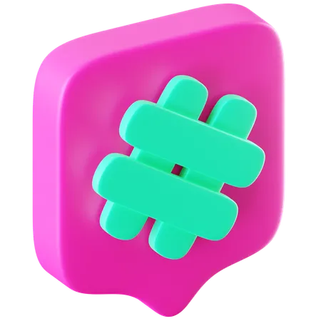Hashtag  3D Icon