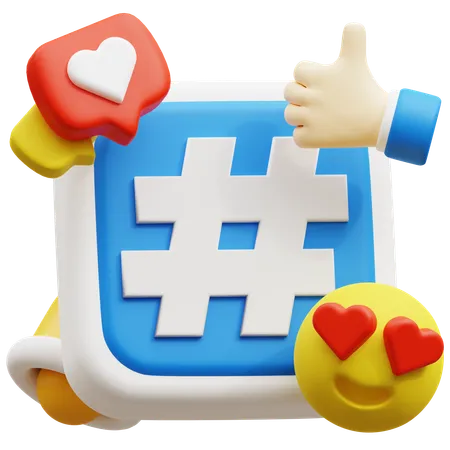 Hashtag  3D Icon