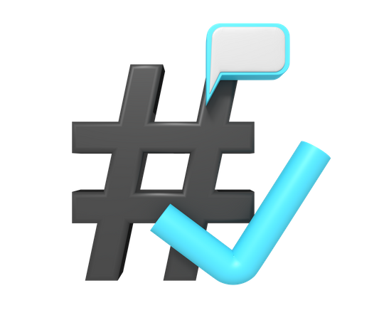 Hashtag  3D Icon