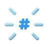 3d hashtag symbol illustration