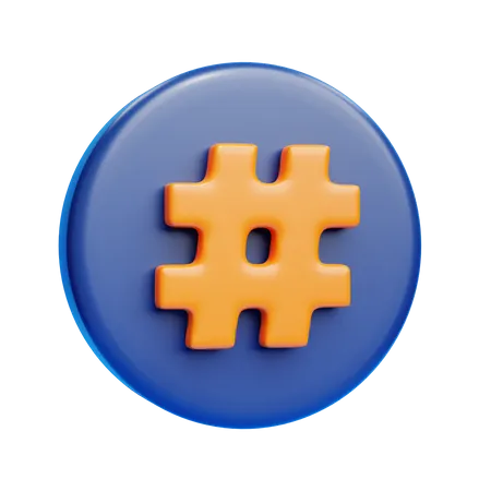 Hashtag 3 D Icon 3D Icon