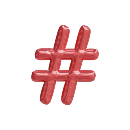 Hashtag  3D Icon