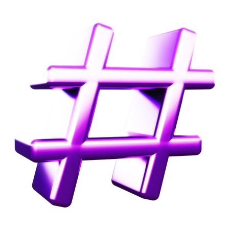 Hashtag Abstract Shape  3D Icon