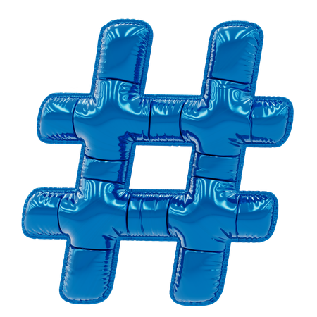 Balão de hashtag  3D Icon