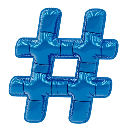 Balão de hashtag  3D Icon