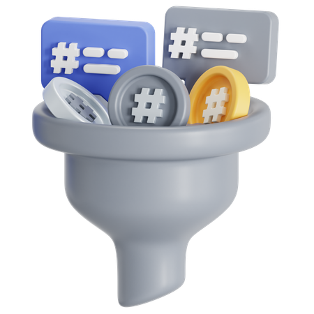Hashtag Filter  3D Icon