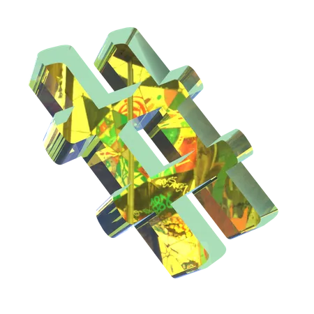 Hashtag-Form  3D Icon