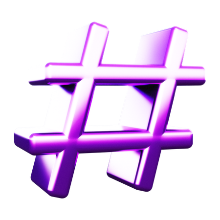 Hashtag forma abstracta  3D Icon