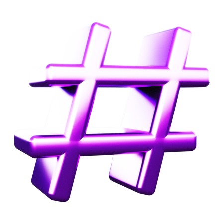 Forma abstrata de hashtag  3D Icon