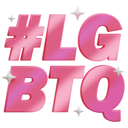 Hashtag lgbtq  3D Illustration