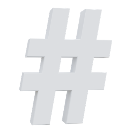 Signo de hashtag  3D Icon