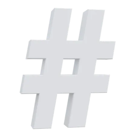 Signo de hashtag  3D Icon