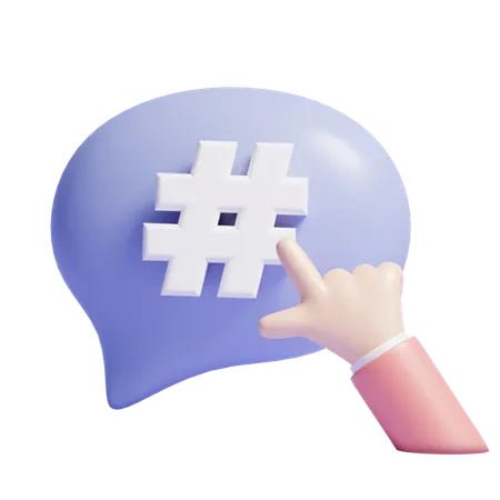 Icono De Simbolo De Hashtag 3 D 3D Icon