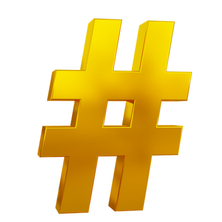 Sinal de hashtag  3D Icon