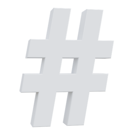 Sinal de hashtag  3D Icon