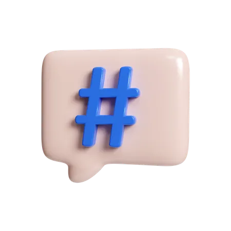 Sinal de hashtag  3D Icon