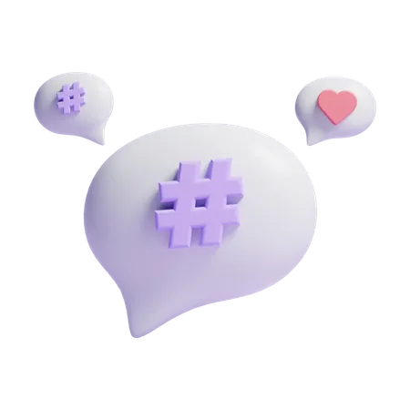 3 D Hashtag Symbol Icon Or 3 D Social Media Hashtag Linked Concept Icon Or 3 D Marketing Hashtag Icon 3D Icon