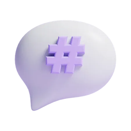 3 D Hashtag Symbol Icon 3D Icon