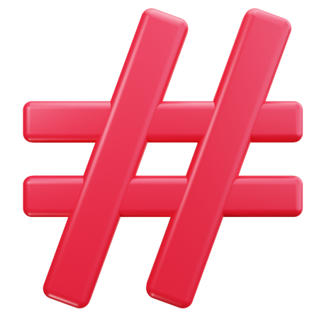 Symbole de hashtag  3D Icon