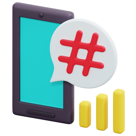 Hashtag Trending  3D Icon