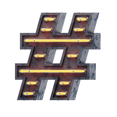 Hashtag-Zeichen  3D Icon