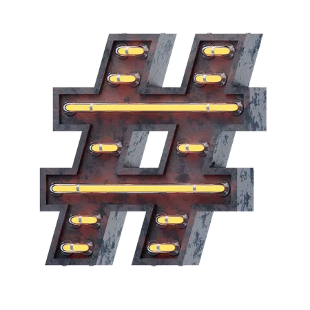 Hashtag-Zeichen  3D Icon