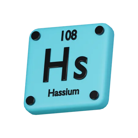 Hassium Element 3 D Icon 3D Icon