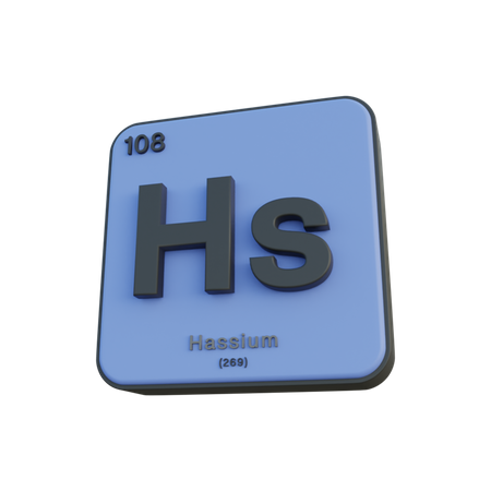 Hassium  3D Illustration