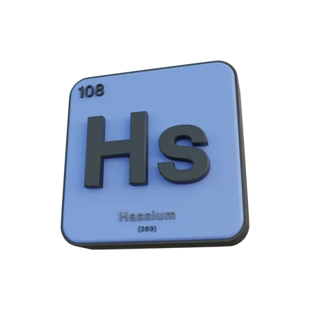 Hassium  3D Illustration