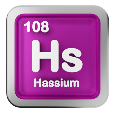 Hassium-Periodensystem  3D Icon