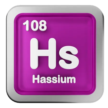 Hassium-Periodensystem  3D Icon