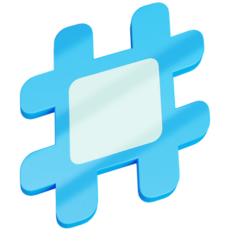 Hastag  3D Icon