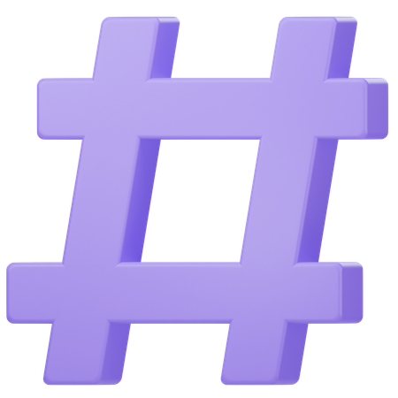 Hastag  3D Icon