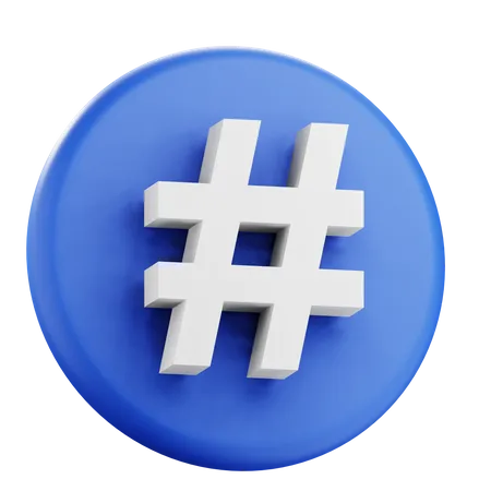 Hastag  3D Icon